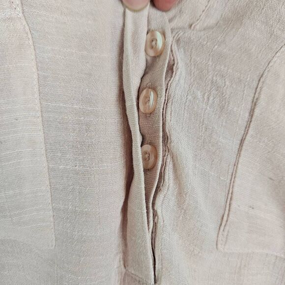 TORRID Harper Blush Pink Sleeveless Pocket Button Pullover Lightweight Top 0 - Picture 7 of 9